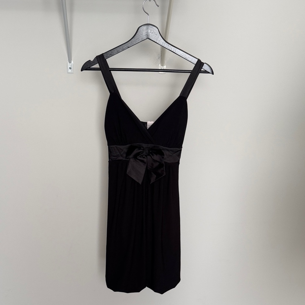 Taboo Black Mini Dress w Bows Size Small
